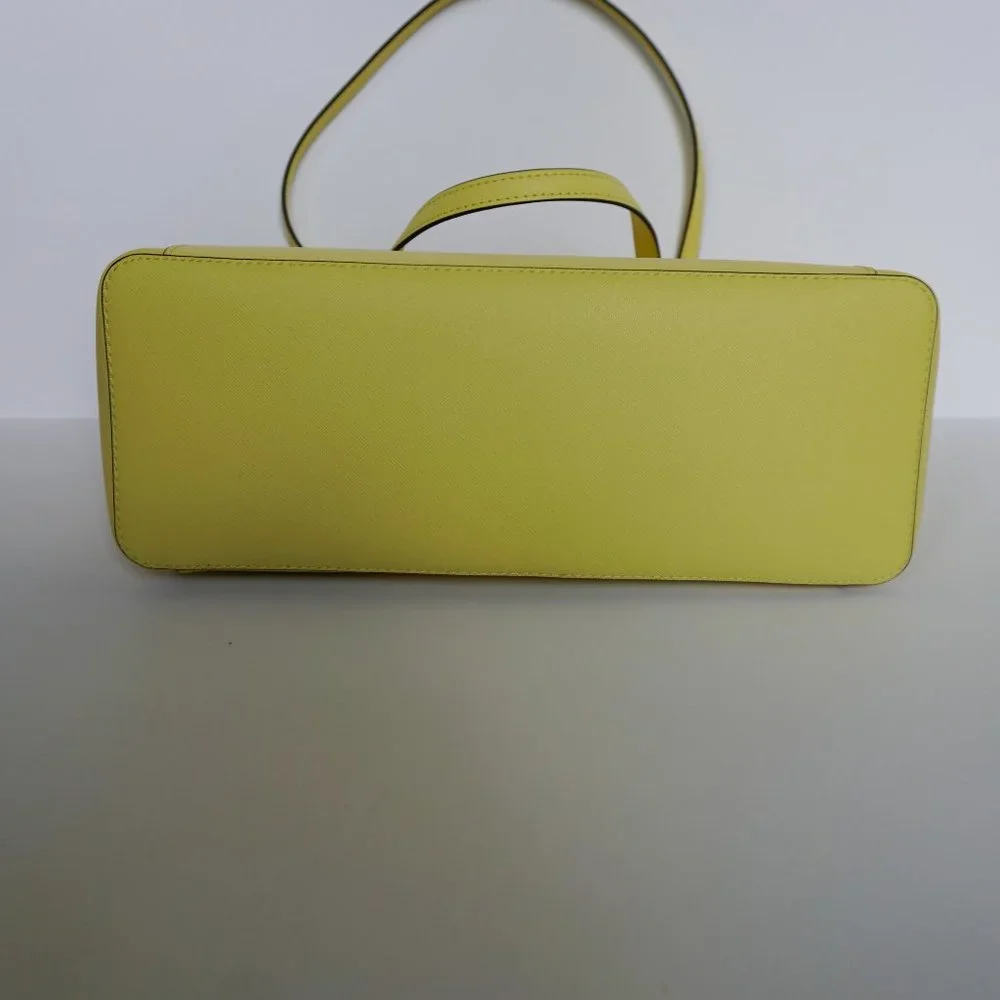 Michael Kors Ciara L Leather Tote Yellow Sunshine - Picture 5 of 12